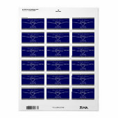 Blauw Huwelijk Retouradres Label (Full Sheet)