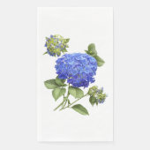Blauw Hydrangea Bloemen Botanisch Schilderpapier Servet (Voorkant)