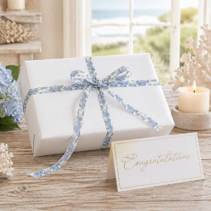 Blauw Hydrangea Bloemen Cadeaolint Lint