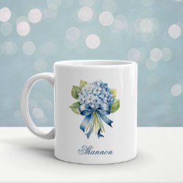 Blauw Hydrangea Boeket Bruidsmeisje Koffiemok