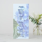 Blauw Hydrangea Menu (Staand voorkant)