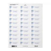 Blauw hydrangea retouradreslabel etiket (Full Sheet)