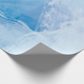 blauw ijs abstract cadeaupapier (Hoek)