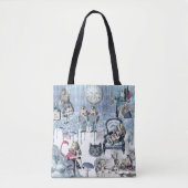 Blauw ijs Alice in Wonderland Modern Elegant Draagtas (Voorkant)
