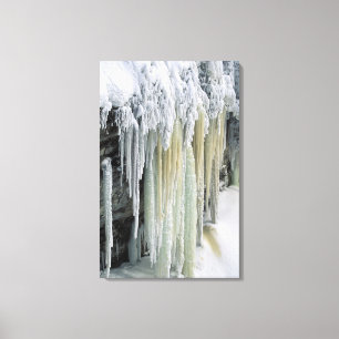 Blauw Ijs en Grondwater Afstroming; Tahquamenon Canvas Afdruk