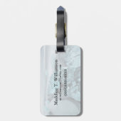 Blauw ijs op strandkaap, IJsland Bagagelabel (Achterkant verticaal)