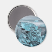 Blauw ijs op strandkaap, IJsland Magneet (Voorkant / Achterkant)