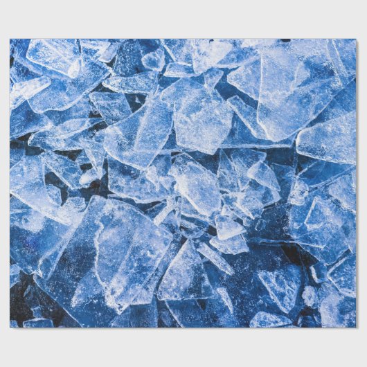 Blauw ijs voor warme zomer cadeaupapier (Vlak)