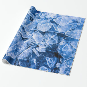 Blauw ijs voor warme zomer cadeaupapier
