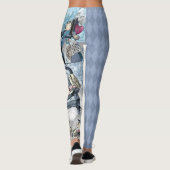 Blauw ijs zilver Alice in Wonderland Leggings (Achterkant)