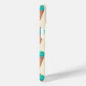 Blauw IJskonenpatroon, lichtgeel Case-Mate iPhone Case (Achterkant / Rechts)