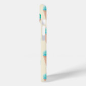 Blauw IJskonenpatroon, lichtgeel Case-Mate iPhone Case (Achterkant / Links)