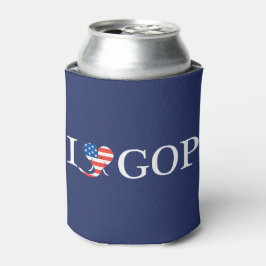 Blauw "Ik hou van GOP - 'Merica! Blikjeskoeler