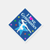  BLAUW IK HOU VAN GYMNASTIEKFEESTSERVETTEN SERVETTEN (Hoek)