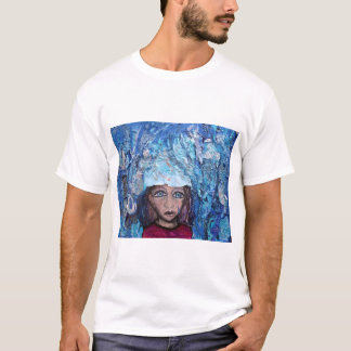 Blauw in de regen t-shirt