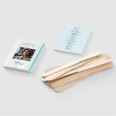 Blauw in liefdevolle herinnering Elegant begrafeni Handwaaier (Niet-gemonteerd)