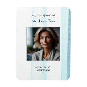 Blauw in liefdevolle herinnering Elegant begrafeni Magneet