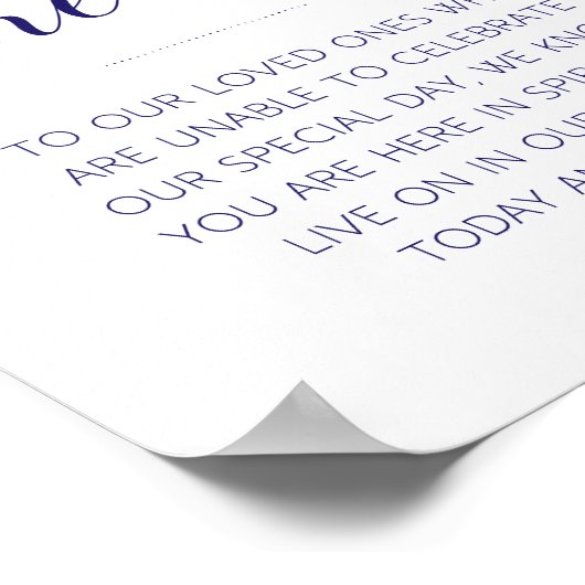 Blauw in ons hart Trouwherdenking Poster (Hoek)