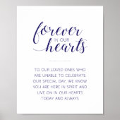 Blauw in ons hart Trouwherdenking Poster (Voorkant)