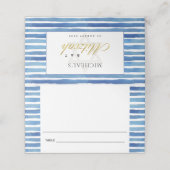 BLAUW INDIGO WATERVERF STRIPES BAR BBT MITZVAH (Buitenkant ongevouwen)