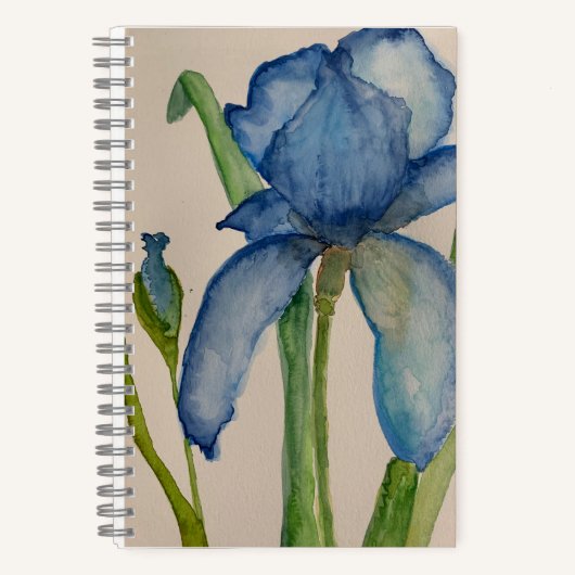 Blauw Iris Spiral Notitieboek (Voorkant)