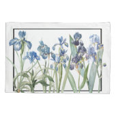 Blauw Iris-ventilatorroes blauw laars Kussensloop (Achterkant)
