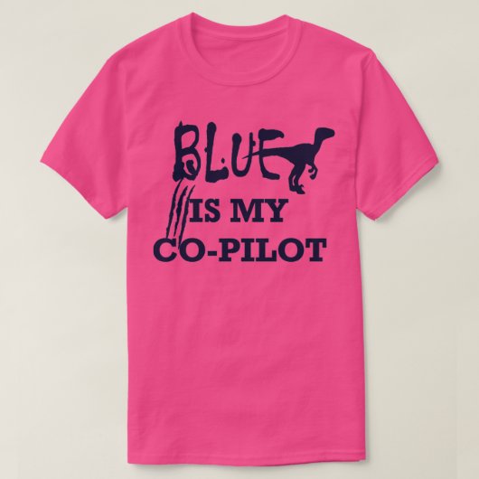 Blauw is mijn coPilot T-shirt (Design voorkant)