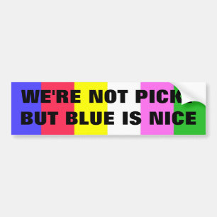 Blauw is mooi - bumpersticker voor paarden