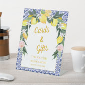 Blauw Italiaans Tegels Citroen Vrijgezellenfeest K Reclamebord Met Voetstuk (Insitu)