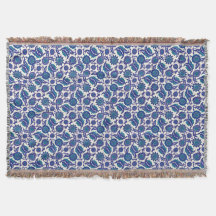 Blauw Iznik Bloempatroon