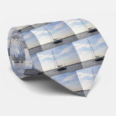 Blauw jacht stropdas (Opgerold)