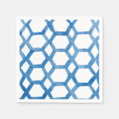 Blauw Japans patroon waterverf Servet (Voorkant)