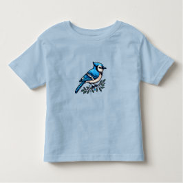 Blauw Jay vogel peuter Fine Jersey T-shirt