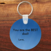 Blauw, jij bent de BESTE vader! Sleutelhanger (Voorkant)