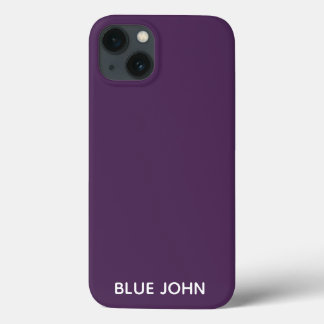 Blauw John paarse kleurennaam Hoesje-Mate iPhone C 13 Hoesje