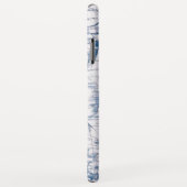 Blauw kaartontwerp Case-Mate iPhone case (Achterkant/rechts)