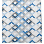 blauw kadegordijn douchegordijn (Voorkant)