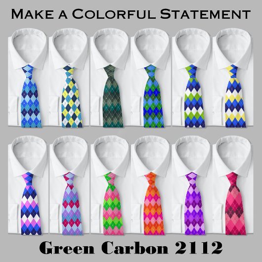 Blauw, kalkgroen en witte stijl stropdas