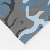 Blauw kamp met aangepaste tekst fleece deken (Hoek)
