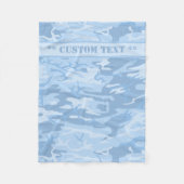 Blauw kamp met aangepaste tekst fleece deken (Voorkant)