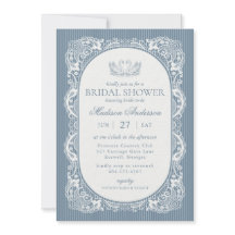 Blauw Kanten Kleedje Vintage Bloem Bruidsdouche