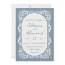 Blauw Kanten Kleedje Vintage Bloem Oefen Diner