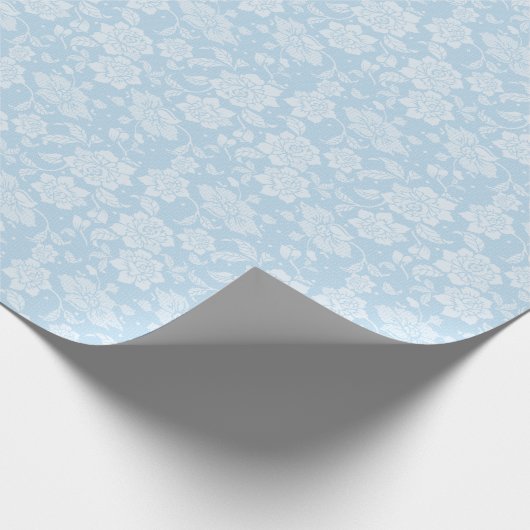 Blauw kantpapier cadeaupapier (Hoek)