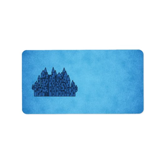 Blauw kasteel. etiket (Voorkant)