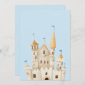 Blauw kasteel feestdagenkaart (Voorkant / Achterkant)