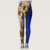 Blauw kat leggings (Voorkant)