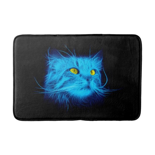 Blauw katje badmat (Voorkant)