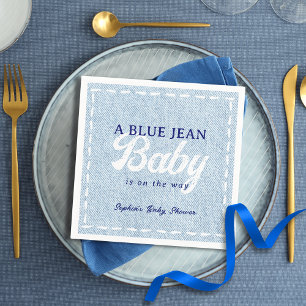 Blauw Katoen Baby Jongens Baby Shower  Servet