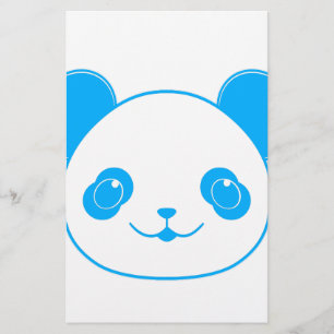 Blauw Kawaii Panda-Beer Briefpapier
