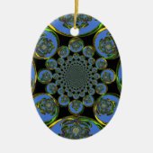 blauw keramisch ornament (Voorkant)